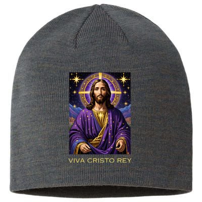 Viva Cristo Rey Catholic Jesus Christ The King Sustainable Beanie