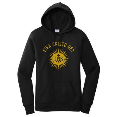 Viva Cristo Rey Roman Catholic Women's Pullover Hoodie