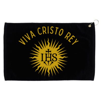 Viva Cristo Rey Roman Catholic Grommeted Golf Towel