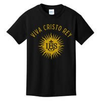 Viva Cristo Rey Roman Catholic Kids T-Shirt