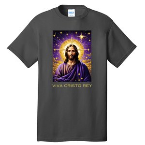 Viva Cristo Rey Catholic Jesus Christ The King Tall T-Shirt