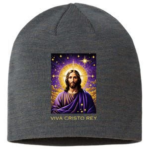 Viva Cristo Rey Catholic Jesus Christ The King Sustainable Beanie