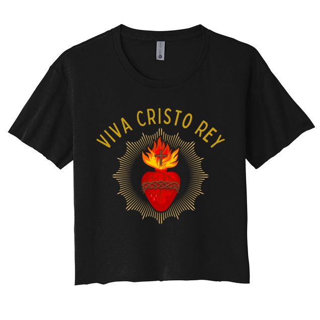Viva Cristo Rey Roman Catholic Crop Top