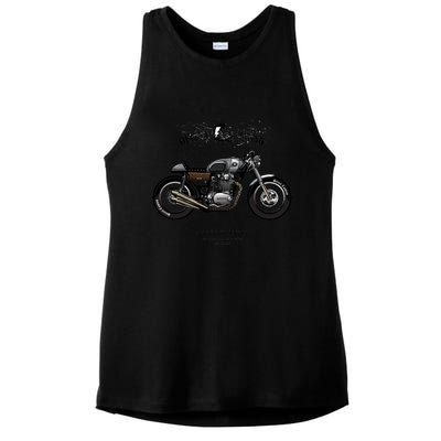 Vintage Cafe Racer Poster Ladies PosiCharge Tri-Blend Wicking Tank