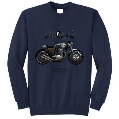 Vintage Cafe Racer Poster Tall Sweatshirt