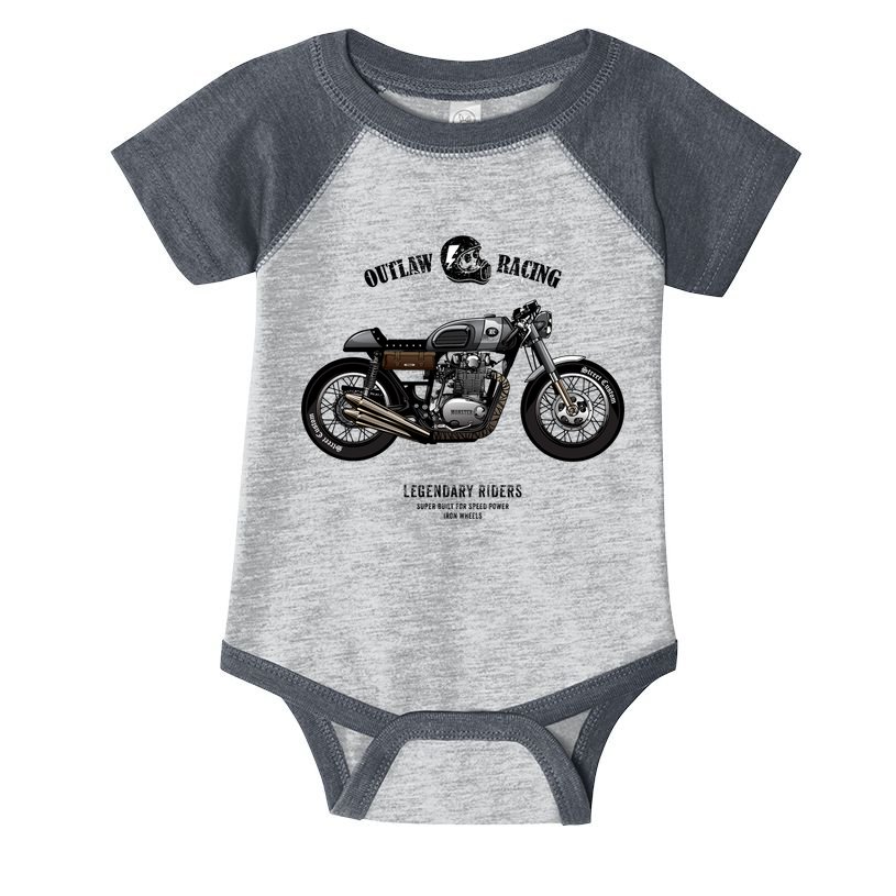 Vintage Cafe Racer Poster Infant Baby Jersey Bodysuit