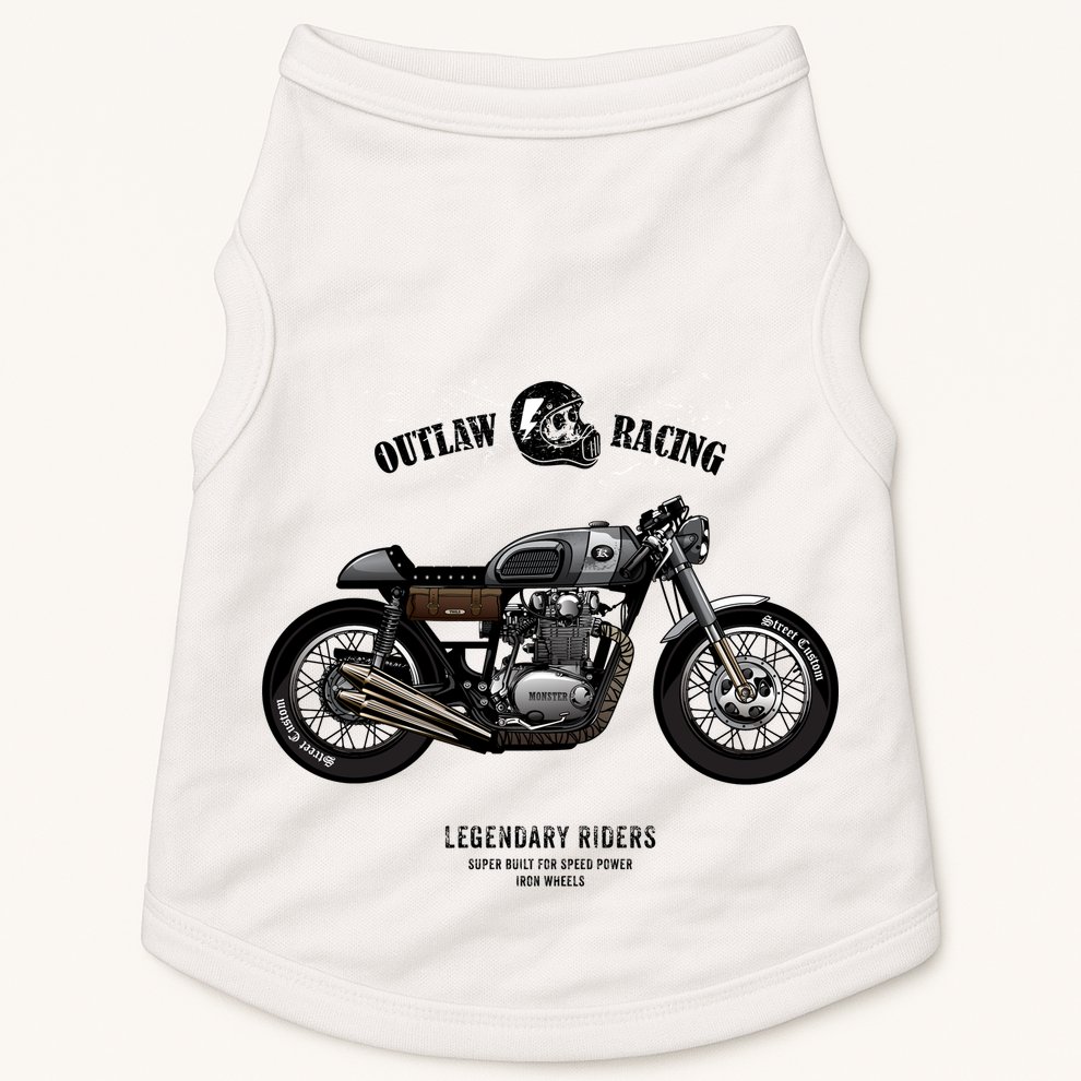 Vintage Cafe Racer Poster Doggie Tank