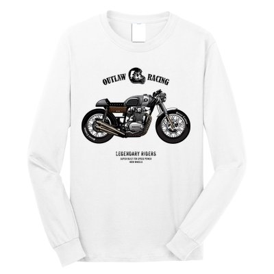 Vintage Cafe Racer Poster Long Sleeve Shirt