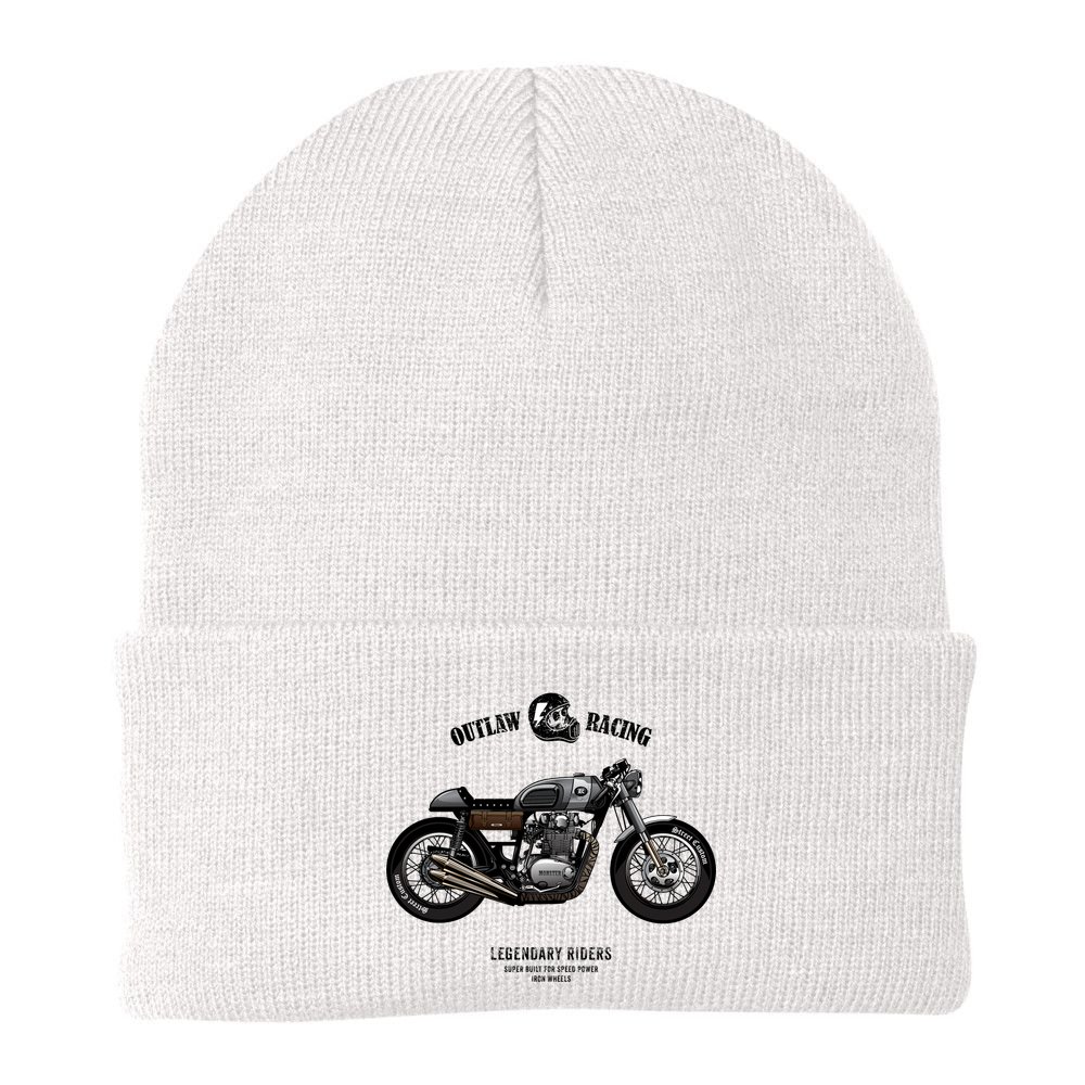Vintage Cafe Racer Poster Beanie