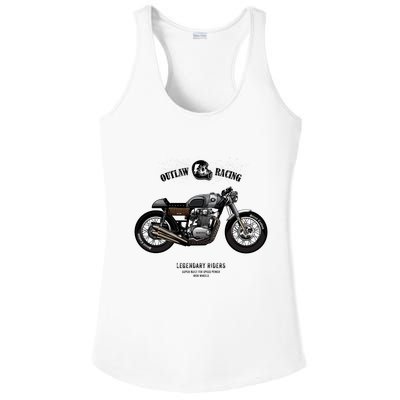 Vintage Cafe Racer Poster Ladies PosiCharge Competitor Racerback Tank