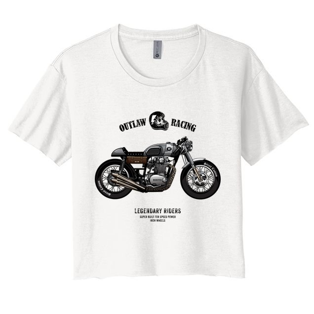 Vintage Cafe Racer Poster Crop Top
