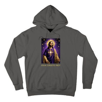 Viva Cristo Rey Catholic Jesus Christ The King Tall Hoodie