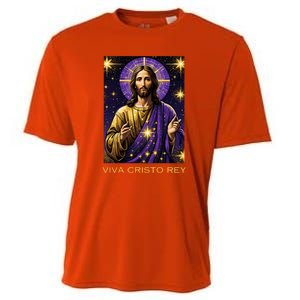 Viva Cristo Rey Roman Catholic Jesus Christ Cooling Performance Crew T-Shirt