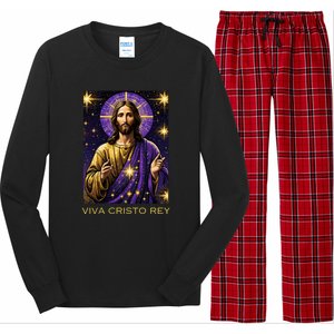 Viva Cristo Rey Roman Catholic Jesus Christ Long Sleeve Pajama Set