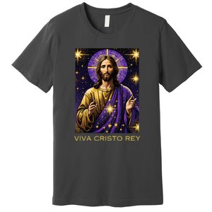 Viva Cristo Rey Roman Catholic Jesus Christ Premium T-Shirt