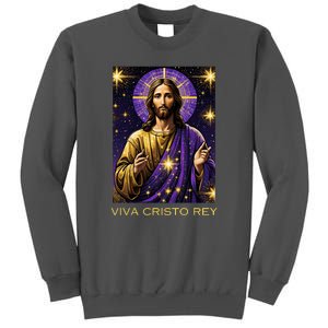 Viva Cristo Rey Roman Catholic Jesus Christ Tall Sweatshirt