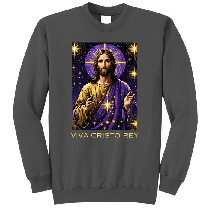 Viva Cristo Rey Roman Catholic Jesus Christ Tall Sweatshirt