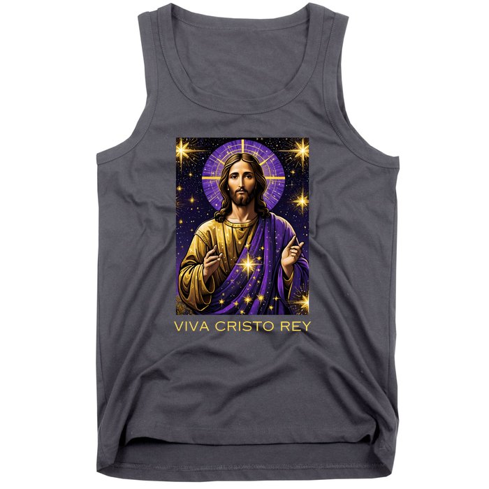 Viva Cristo Rey Roman Catholic Jesus Christ Tank Top