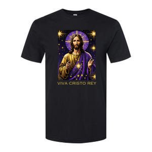 Viva Cristo Rey Roman Catholic Jesus Christ Softstyle CVC T-Shirt