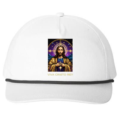 Viva Cristo Rey Catholic Jesus Christ The King Snapback Five-Panel Rope Hat