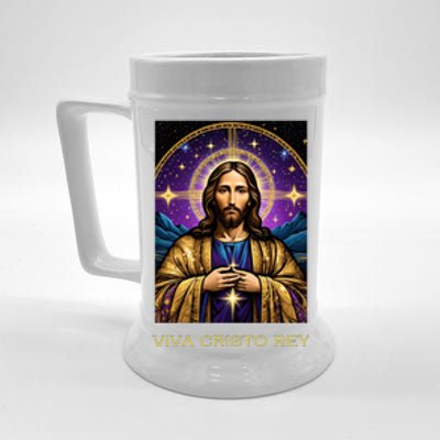 Viva Cristo Rey Catholic Jesus Christ The King Beer Stein