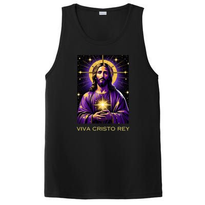 Viva Cristo Rey Catholic Jesus Christ The King PosiCharge Competitor Tank