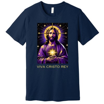 Viva Cristo Rey Catholic Jesus Christ The King Premium T-Shirt