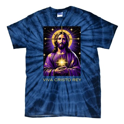 Viva Cristo Rey Catholic Jesus Christ The King Tie-Dye T-Shirt