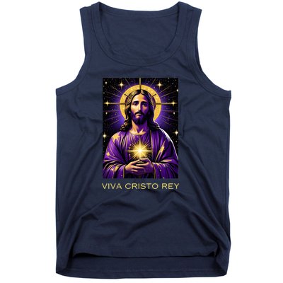 Viva Cristo Rey Catholic Jesus Christ The King Tank Top