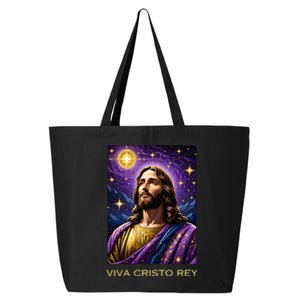 Viva Cristo Rey Roman Catholic Jesus Christ 25L Jumbo Tote