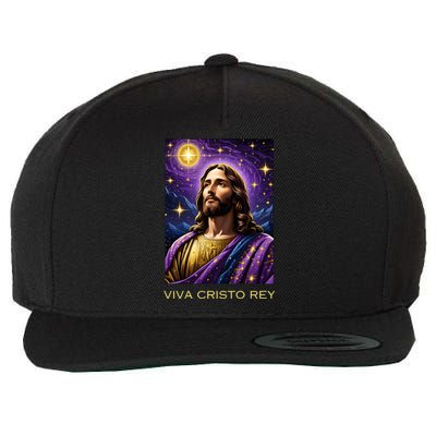 Viva Cristo Rey Roman Catholic Jesus Christ Wool Snapback Cap