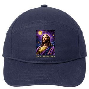 Viva Cristo Rey Roman Catholic Jesus Christ 7-Panel Snapback Hat