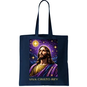 Viva Cristo Rey Roman Catholic Jesus Christ Tote Bag