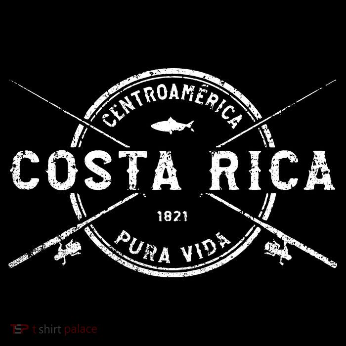 Vintage Costa Rica Crossed Fishing Rods Tall T-Shirt