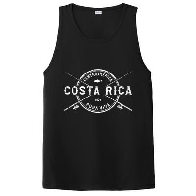Vintage Costa Rica Crossed Fishing Rods PosiCharge Competitor Tank