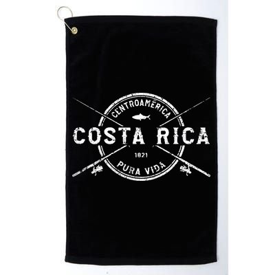 Vintage Costa Rica Crossed Fishing Rods Golf Towel