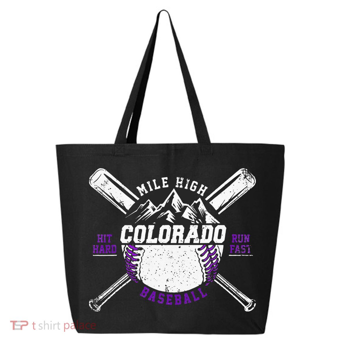 Vintage Colorado Rocky Mountains Retro Baseball Fan 25L Jumbo Tote