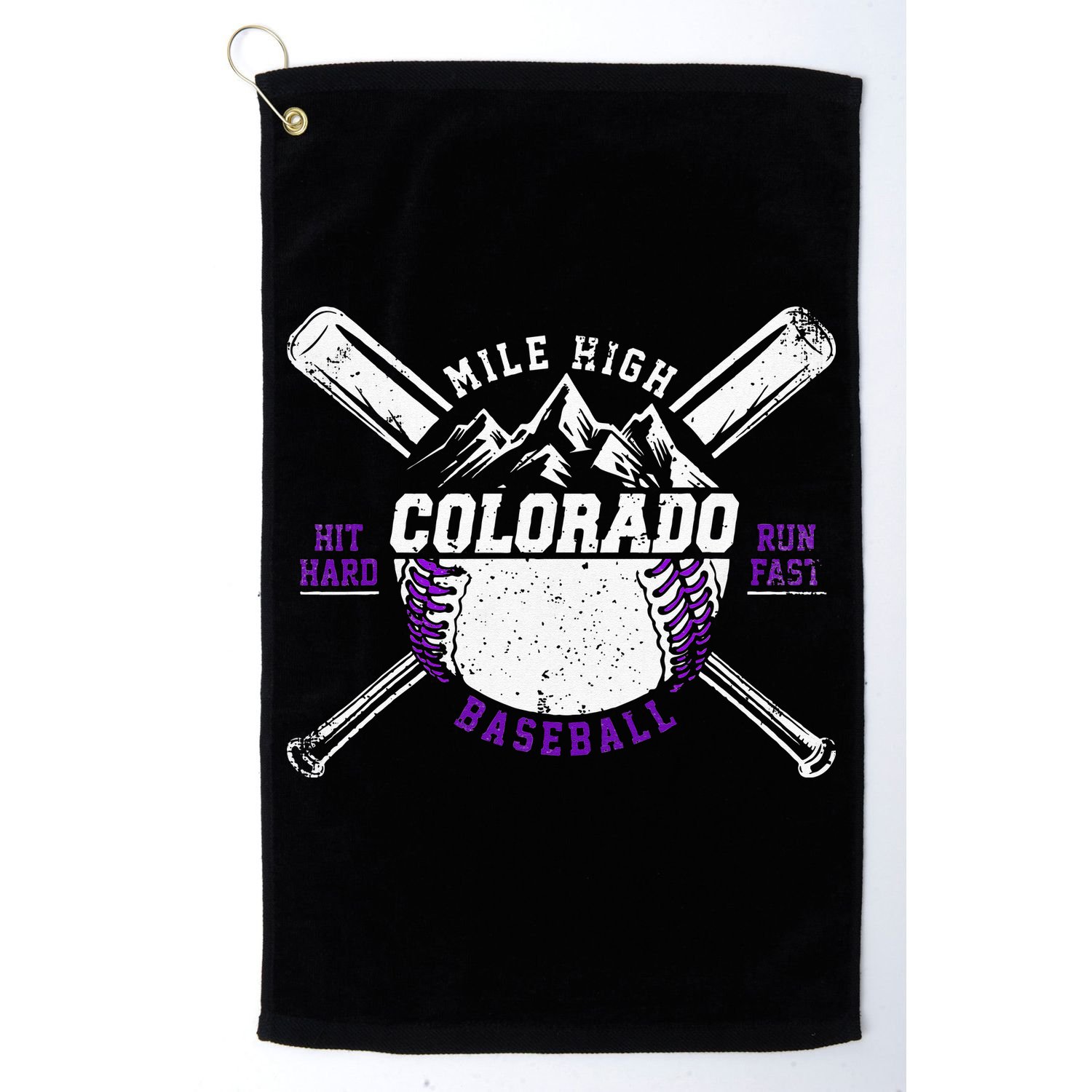 Vintage Colorado Rocky Mountains Retro Baseball Fan Golf Towel
