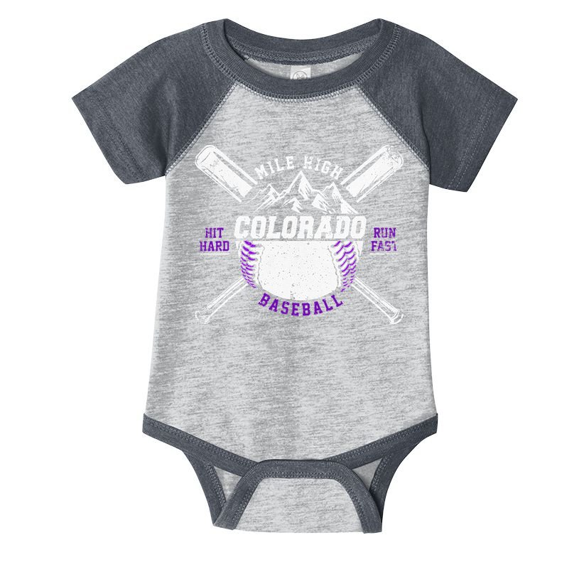 Vintage Colorado Rocky Mountains Retro Baseball Fan Infant Baby Jersey Bodysuit