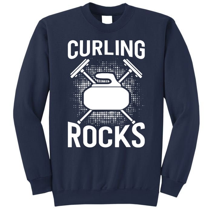 Vintage Curling Rocks Ice Curling Sport Curling Player Sweatshirt