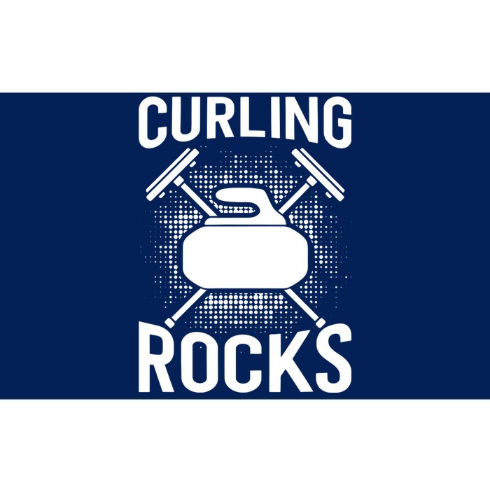 Vintage Curling Rocks Ice Curling Sport Curling Player Bumper Sticker