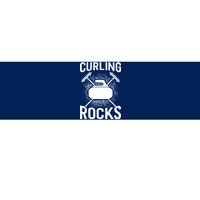 Vintage Curling Rocks Ice Curling Sport Curling Player Bumper Sticker