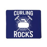 Vintage Curling Rocks Ice Curling Sport Curling Player Mousepad