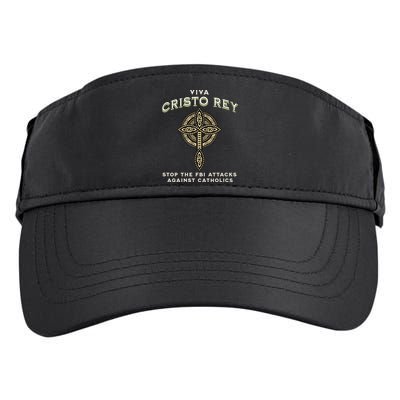 Viva Cristo Rey Roman Catholic Religious Freedom Adult Drive Performance Visor