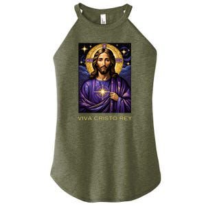 Viva Cristo Rey Roman Catholic Jesus Christ Women's Perfect Tri Rocker Tank