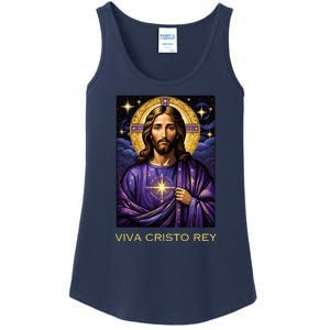 Viva Cristo Rey Roman Catholic Jesus Christ Ladies Essential Tank