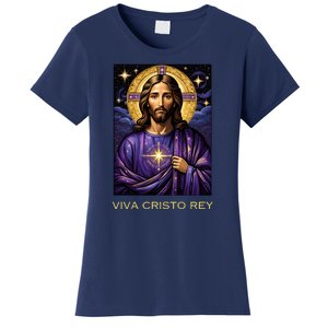 Viva Cristo Rey Roman Catholic Jesus Christ Women's T-Shirt