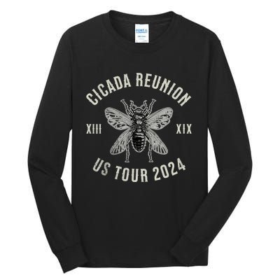 Vintage Cicada Reunion 2024 Cicada Broods Xix And Xiii Tall Long Sleeve T-Shirt