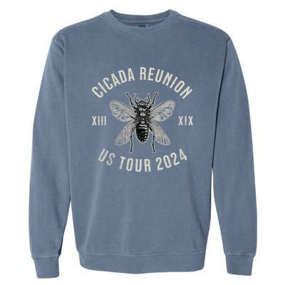 Vintage Cicada Reunion 2024 Cicada Broods Xix And Xiii Garment-Dyed Sweatshirt