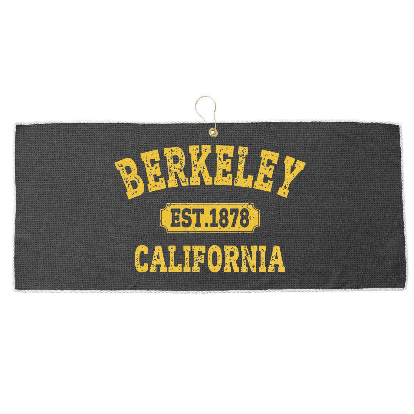Vintage Cali Retro Berkeley California CA Berkeley Large Microfiber Waffle Golf Towel